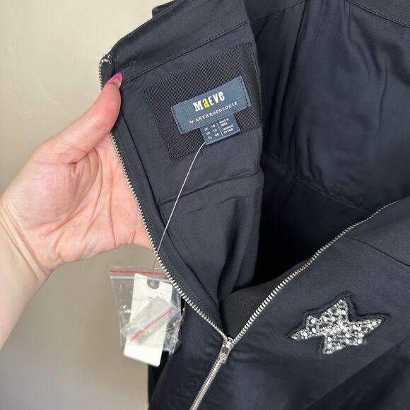 NWT Anthropologie Maeve The Brynne 3D Beaded Bow Spaghetti Strap Mini Dress 14 - Picture 7 of 15